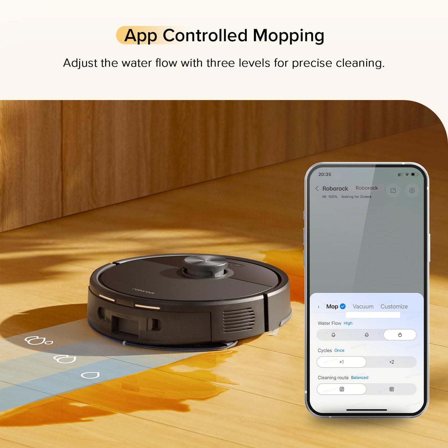 roborock Q7 M5 Robot Vacuum Cleaner with Mop, 10,000Pa HyperForce Suction, Dual Anti-Tangle System, PreciSense LiDAR Navigation, APP-Controlled Mopping, Ideal for Pet Hair and Hard Floors
