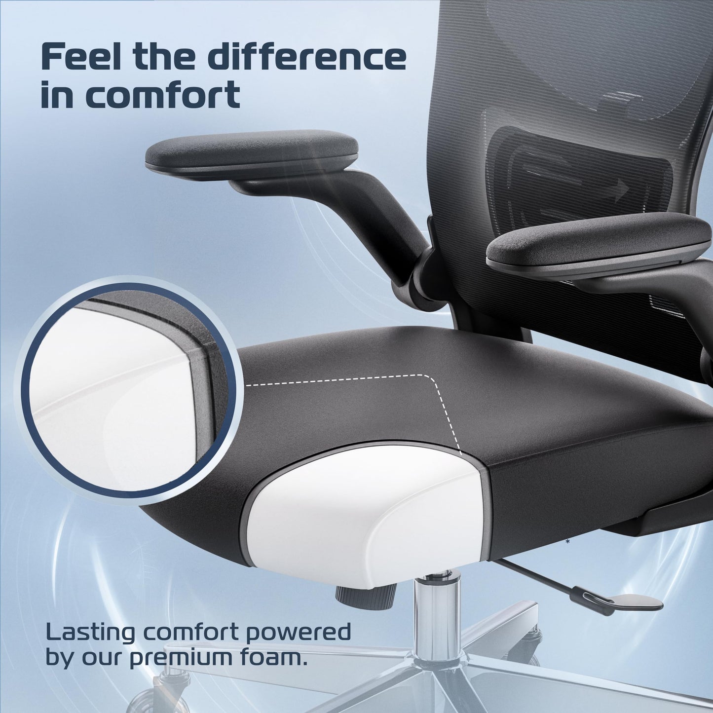 CLOUVOU SmartSeat Ergonomic Office Chair [BEST RATED] Desk Chair 100% Adjustable | Computer Chairs & Gaming Chair Adults | Desk Chair For Home Office Chair Ergonomic | Up To 330lbs