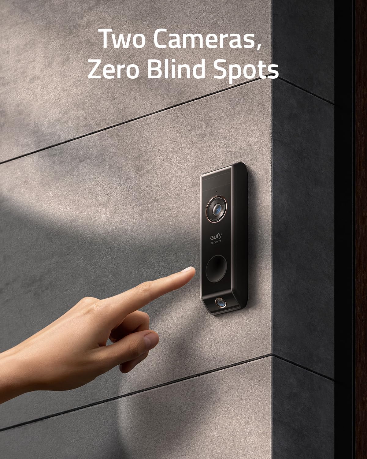 eufy Security Video Doorbell S330 (Battery-Powered) with Homebase, Dual Camera,2K HD,Dual Motion Detection, Package Detection,Smart Recognition, No Monthly Fee, 16GB Local Storage
