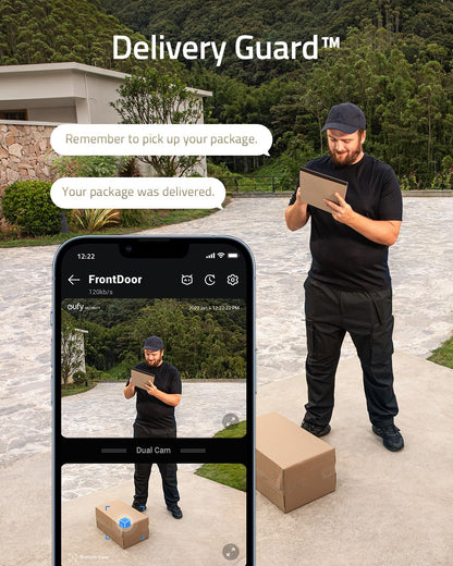 eufy Security Video Doorbell S330 (Battery-Powered) with Homebase, Dual Camera,2K HD,Dual Motion Detection, Package Detection,Smart Recognition, No Monthly Fee, 16GB Local Storage
