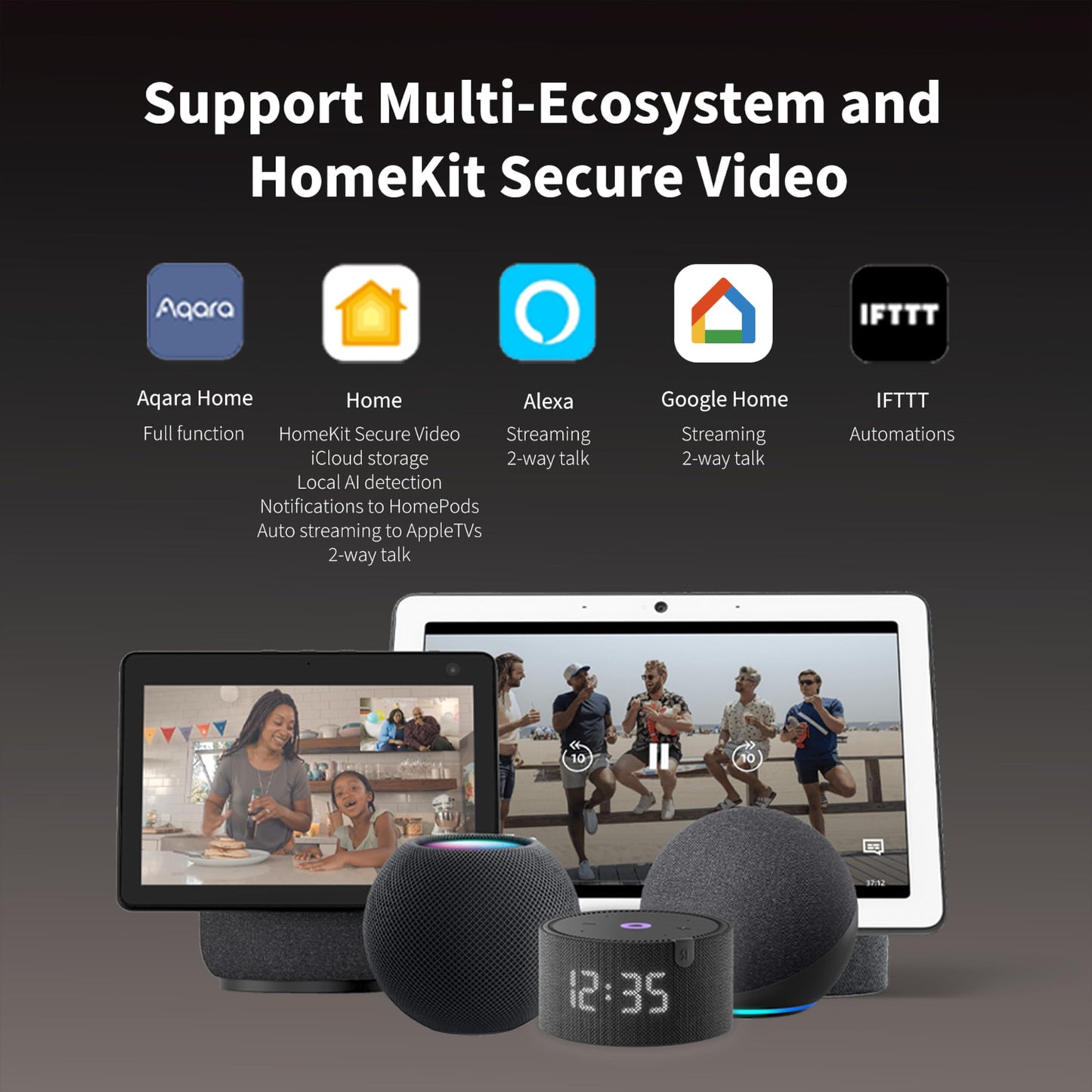 Aqara Video Doorbell G4 with Chime, 1080p FHD HomeKit Secure Video Doorbell Camera, 2-Way Audio, Night Vision, Local Face Recognition, Automations, Wireless or Wired, Supports Apple Home, Alexa,Google