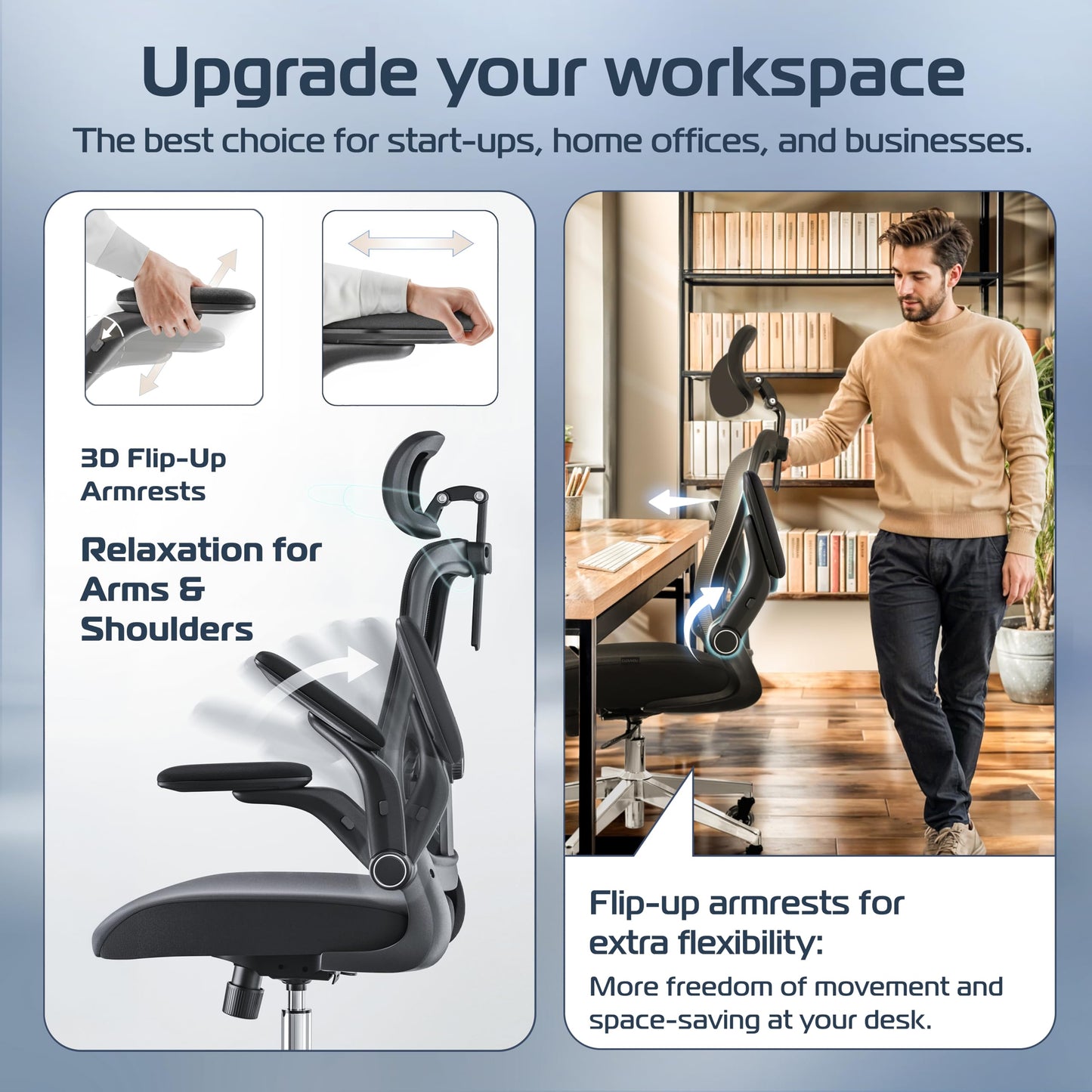 CLOUVOU SmartSeat Ergonomic Office Chair [BEST RATED] Desk Chair 100% Adjustable | Computer Chairs & Gaming Chair Adults | Desk Chair For Home Office Chair Ergonomic | Up To 330lbs