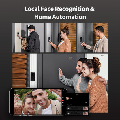 Aqara Video Doorbell G4 with Chime, 1080p FHD HomeKit Secure Video Doorbell Camera, 2-Way Audio, Night Vision, Local Face Recognition, Automations, Wireless or Wired, Supports Apple Home, Alexa,Google