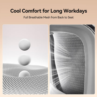 SIHOO B100 Ergonomic Office Chair, Comfy Desk Chair with Adaptive Dynamic Lumbar Support, Computer Chair with Extra Wide Headrest, Flip-Up Armrests, 90-135° Tilt Lock and Breathable Mesh Cushion