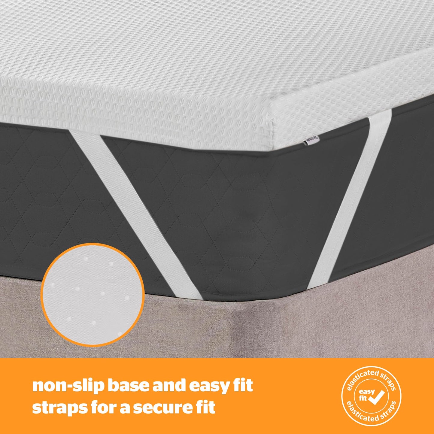 Silentnight Impress Memory Foam Mattress Topper - 7cm Deep Luxury Orthopaedic Pressure Relief Hypoallergenic Bed Topper for Back & Neck Pain - Elasticated Straps & Machine Washable Cover, Super King