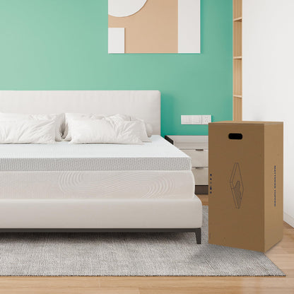 CHUN YI 3 inch Thick Double Memory Foam Mattress Topper With Anti-Slip Ventilated Hypoallergic Bamboo Cover, Soft Flexible Memory Foam Design For Pressure Relieving(7.5cm,135x190cm),White