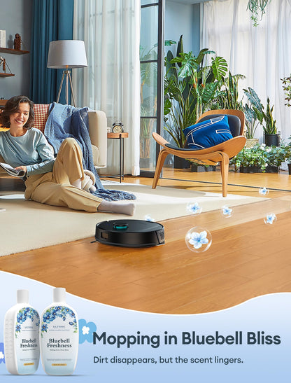 Ultenic Robot Vacuum Cleaner with Mop, Powerful 10000Pa/200 Mins Self-Emptying Robot Vacuum, LiDAR Navigation, 4 in 1 Robotic Vacuum for Pet Hair, Carpet, Hard Floor(T20 Pro+)