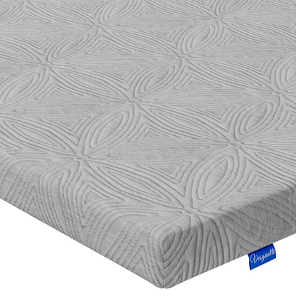 Vesgantti Mattress Topper for Double Bed, Gel Memory Foam Mattress Topper for Cool Sleep & Back Pain Relief, with Washable Cover & Corner Elastic Straps, CertiPUR-US Certified, 135x190x7.5cm